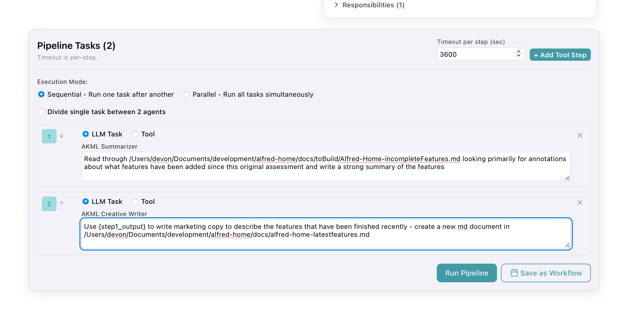 Agentic Pipeline — multi-step orchestration